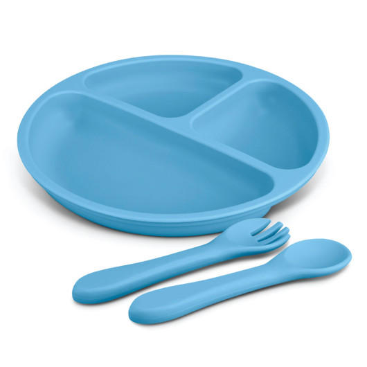 Kids Plate Sets Pale Blue